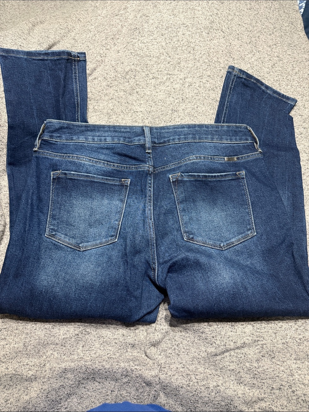 KanCan Women's Medium Blue Boyfriend Jeans - Back Pocket Detail